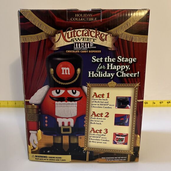 M&M’s M&M Red Nutcracker Sweet Candy Dispenser Limited Edition Holiday NIB - Picture 3 of 8